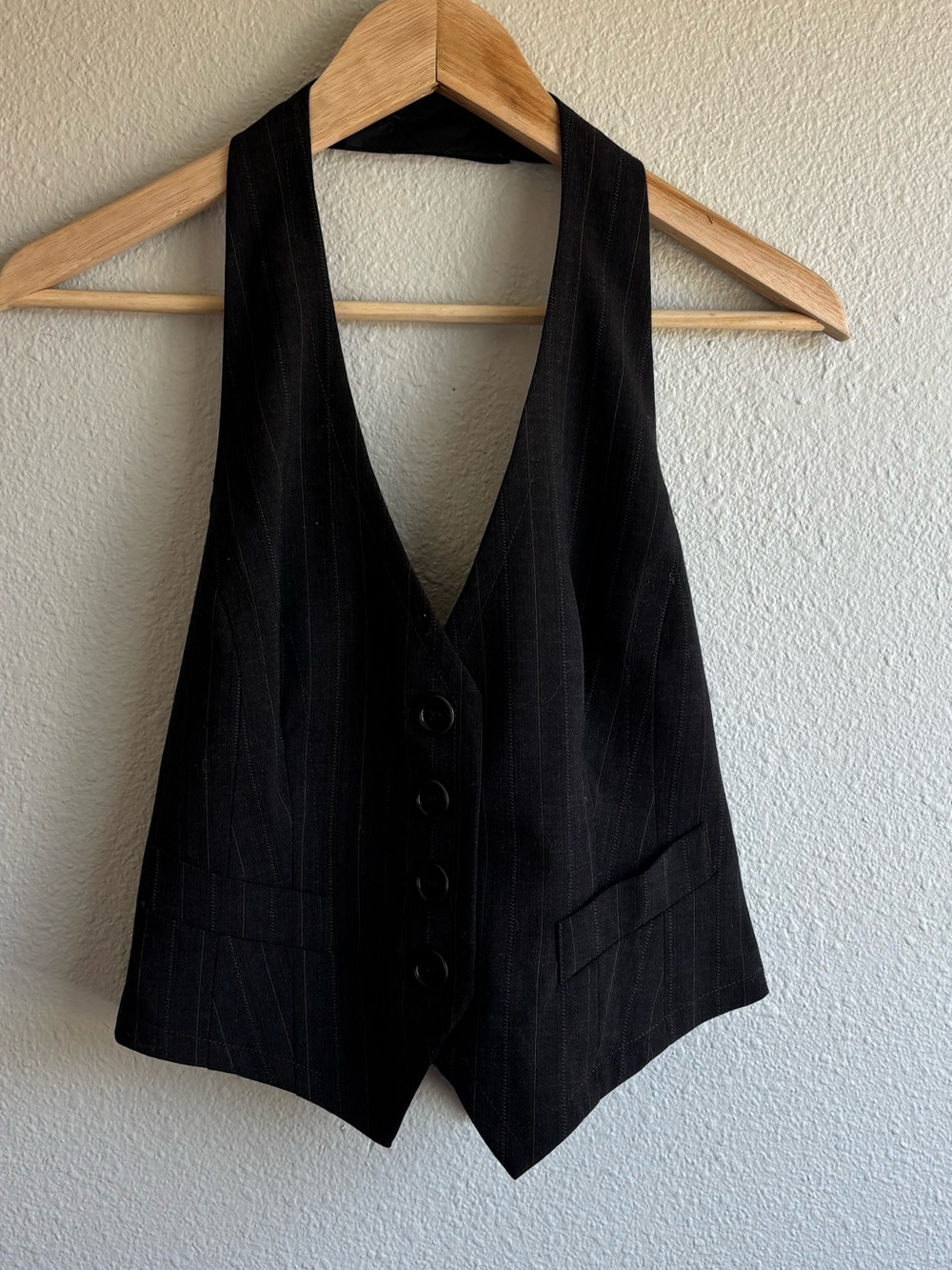 Pinstripe Halter Vest